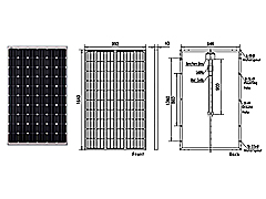 Mono panel with 60pcs cells Mono panel with 60pcs cells